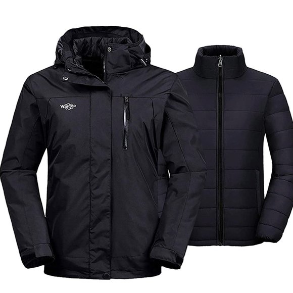 Wantdo Women's 3 in 1 Waterproof Ski Jacket Windproof Winter Snow Coat Snowboard - Picture 2 of 11